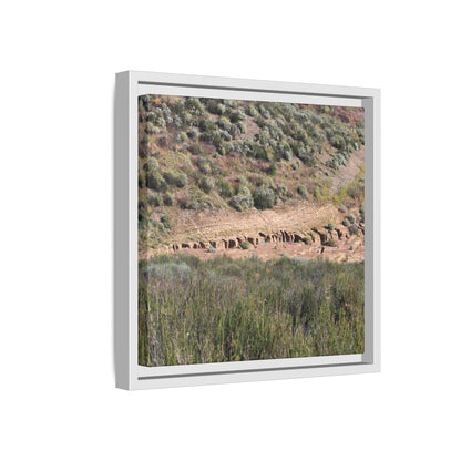 Ancient Dwellings in the Valley - Unique Stretched Canvas Wall Art - Art By Earth