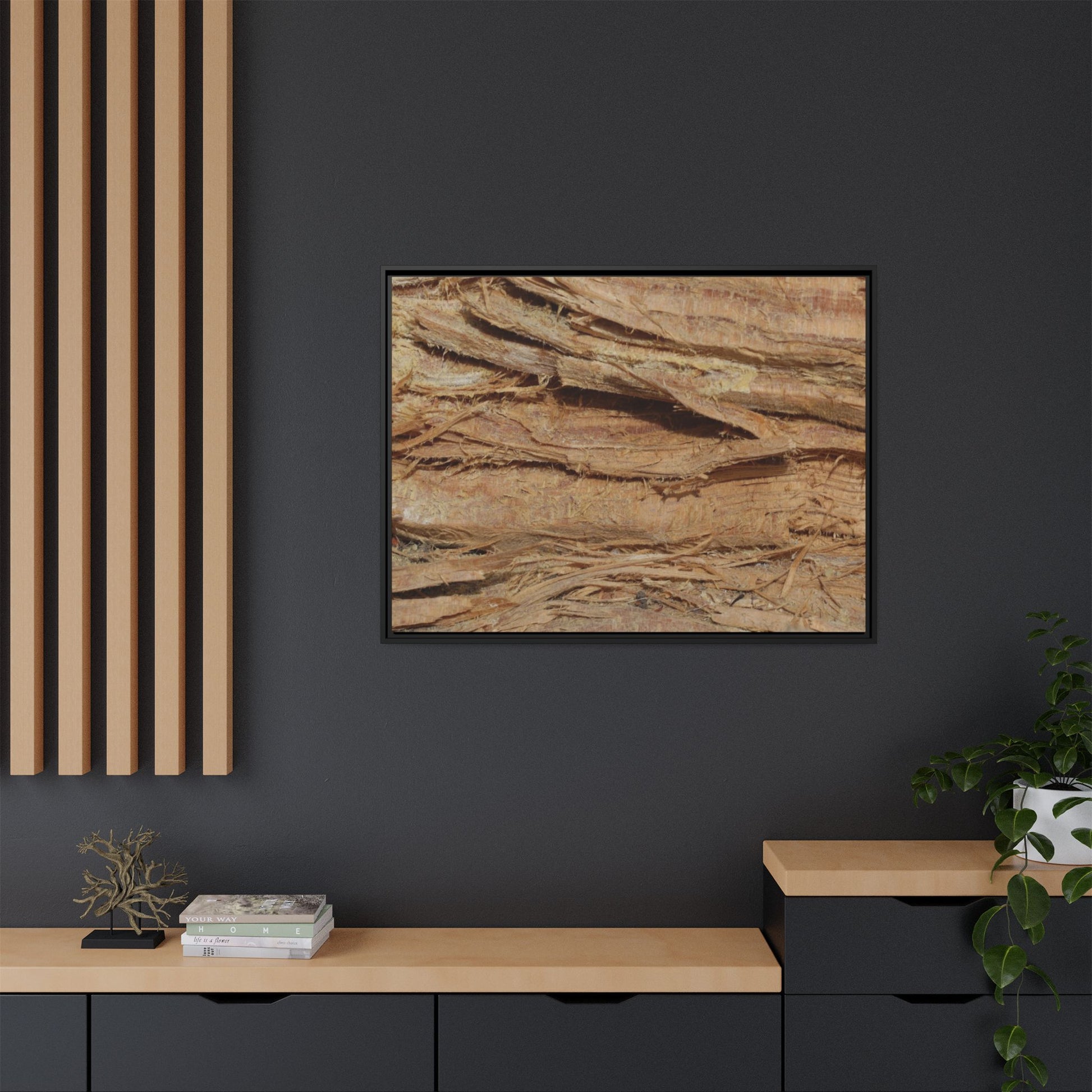 Splintered Bark - Unique Stretched Canvas Wall Art - Art By Earth