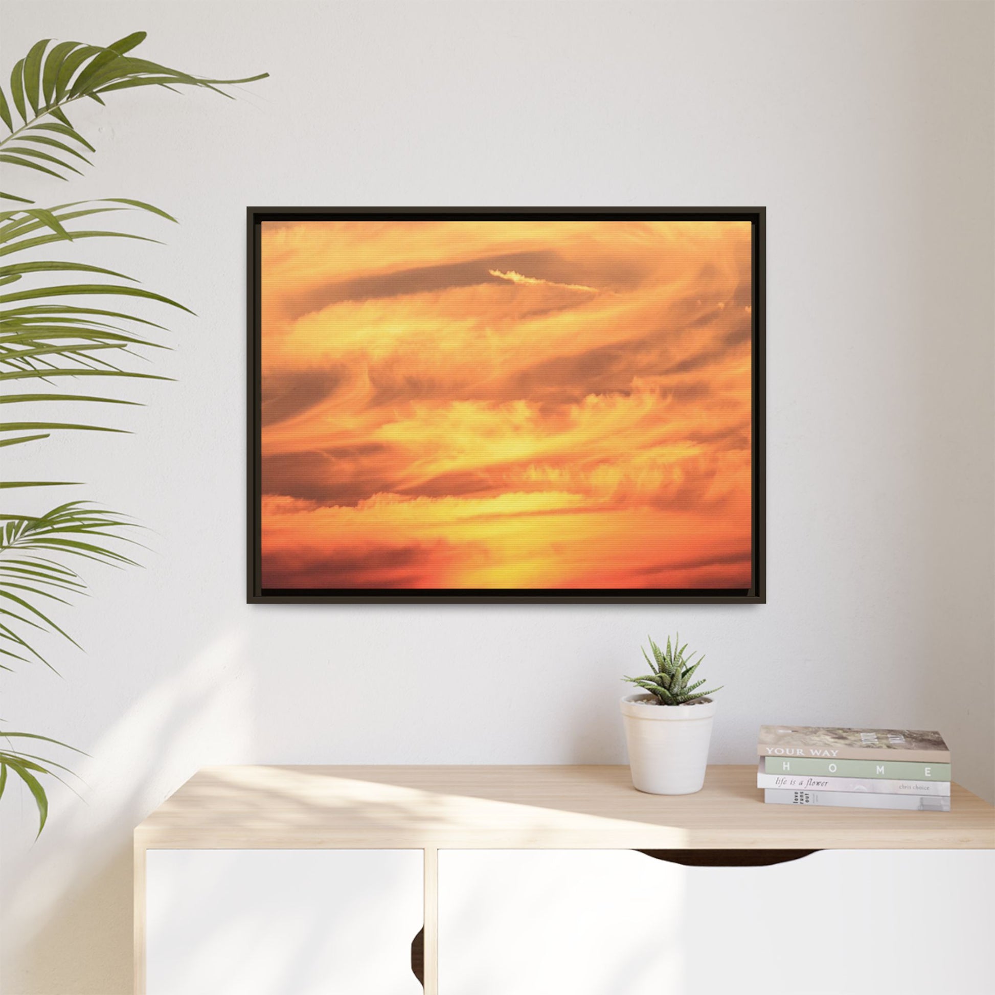 Burning Skies - Unique Stretched Canvas Wall Art - Art By Earth