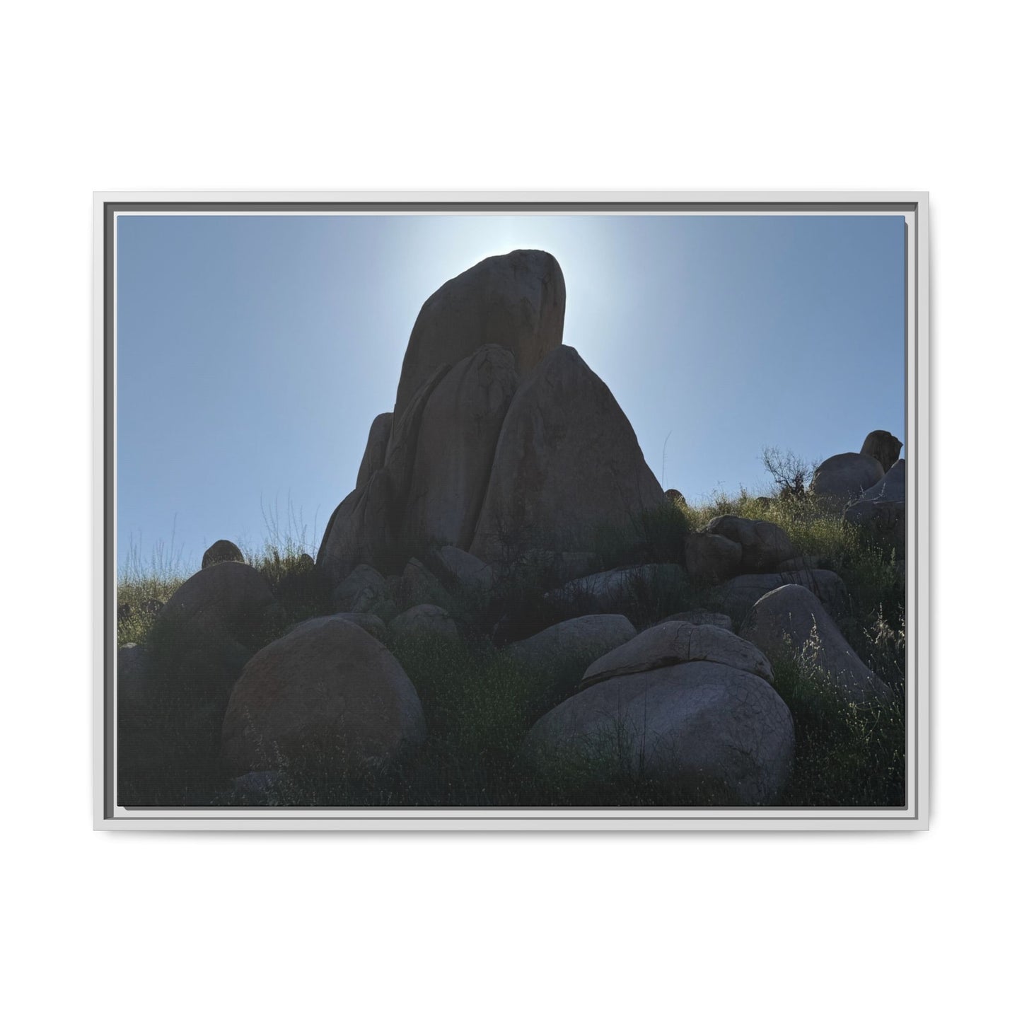 Boulder Silhouette - Unique Stretched Canvas Wall Art - Art By Earth