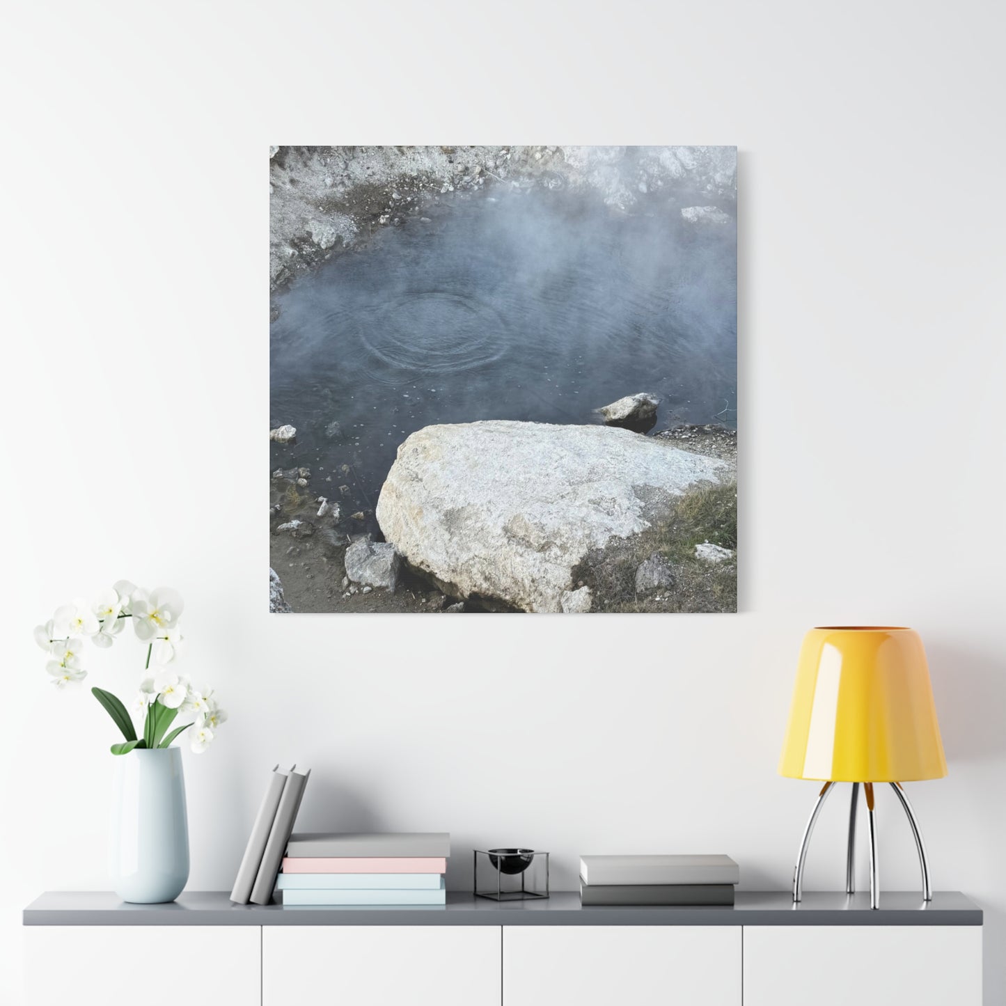 Echoes of Stone and Mist - Unique Frameless Canvas Wall Art