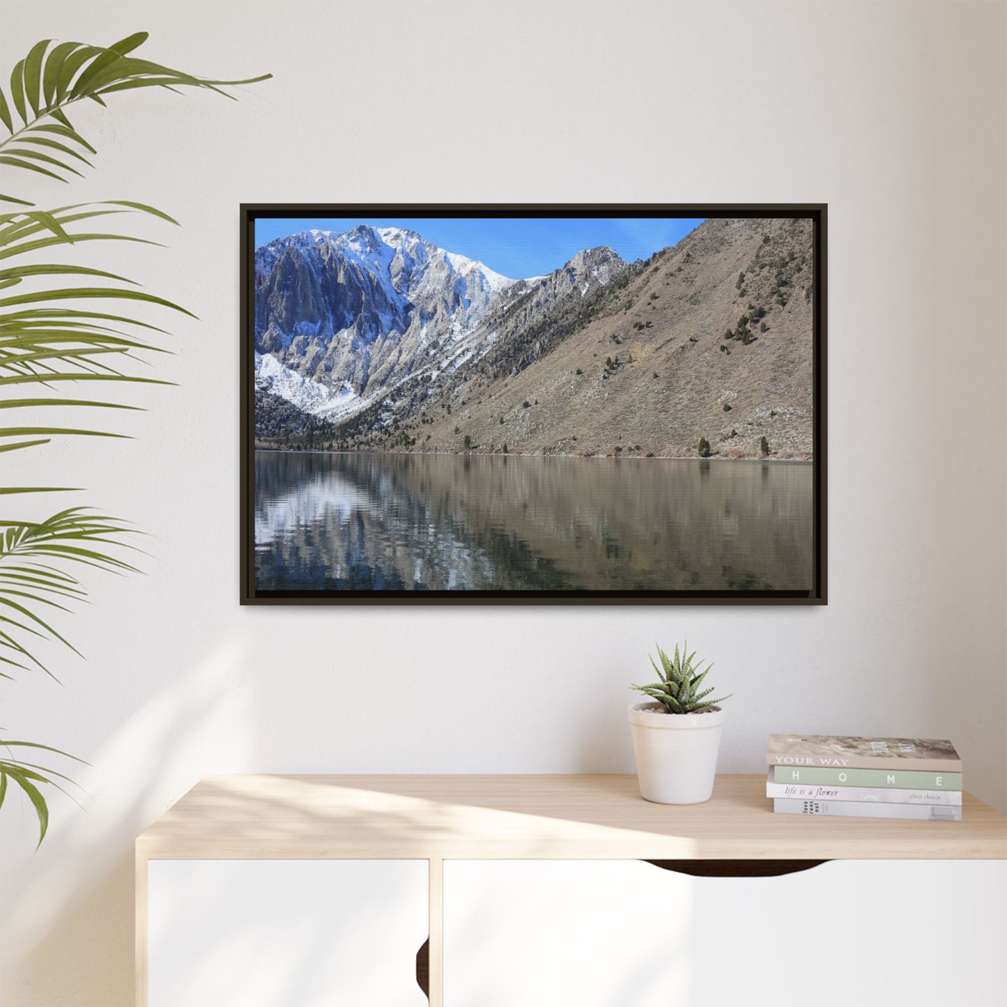 Mountain Mirror - Unique Stretched Canvas Wall Art