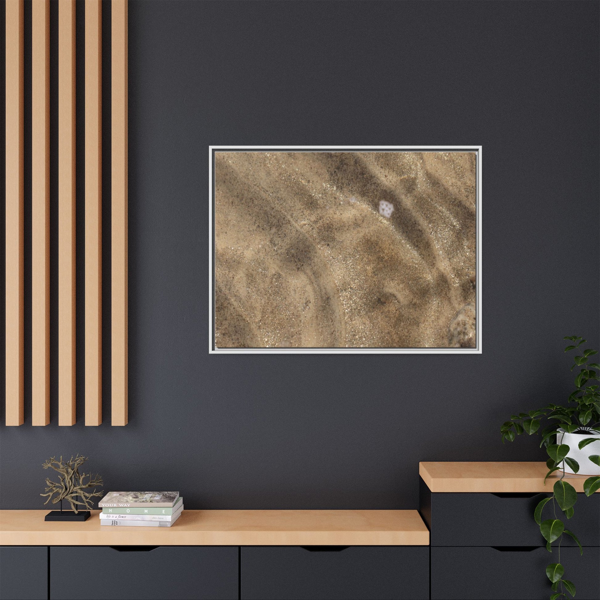 Underwater Sand Exploration - Unique Stretched Canvas Wall Art - Art By Earth