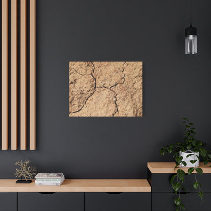 Cracked Earth's Lament - Unique Frameless Canvas Wall Art - Art By Earth