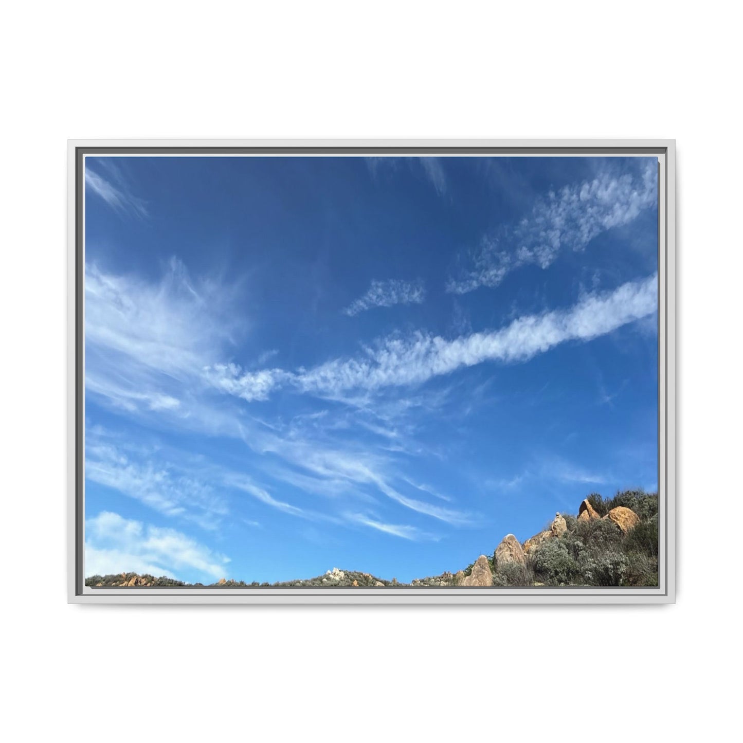 Arid Landscape with Rocky Outcrops - Unique Stretched Canvas Wall Art