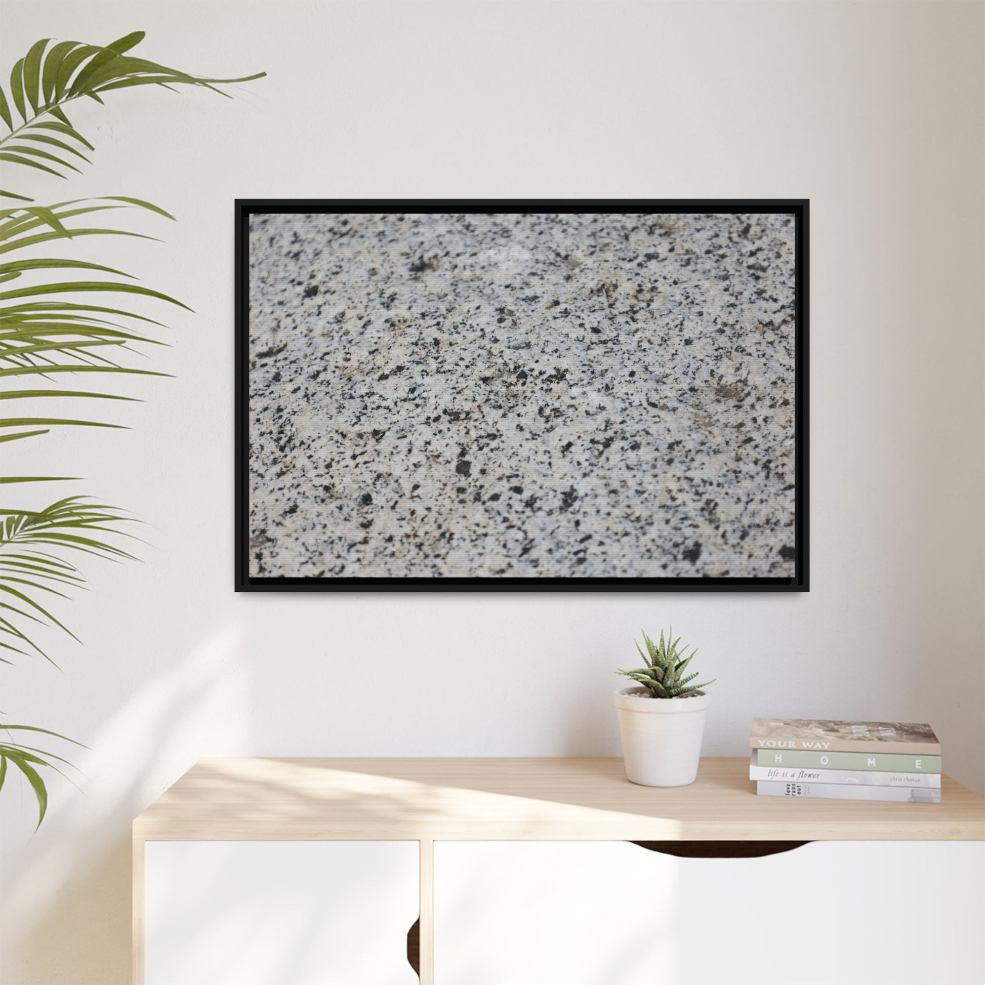 Monochrome Mosaic - Unique Stretched Canvas Wall Art - Art By Earth