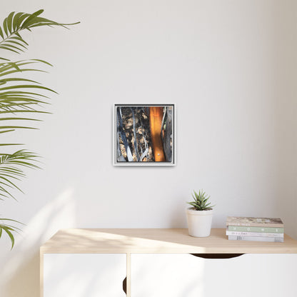 Burnt Trees and Golden Trunk - Unique Stretched Canvas Wall Art