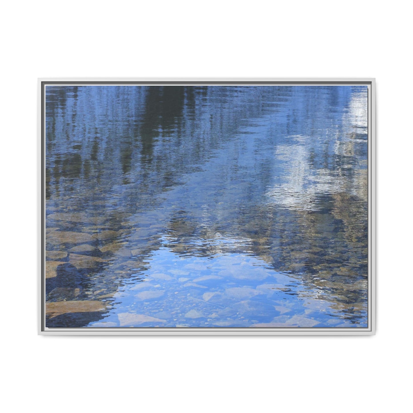 Reflected Stones - Unique Stretched Canvas Wall Art