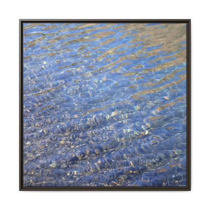 Aqua Fragments - Unique Stretched Canvas Wall Art