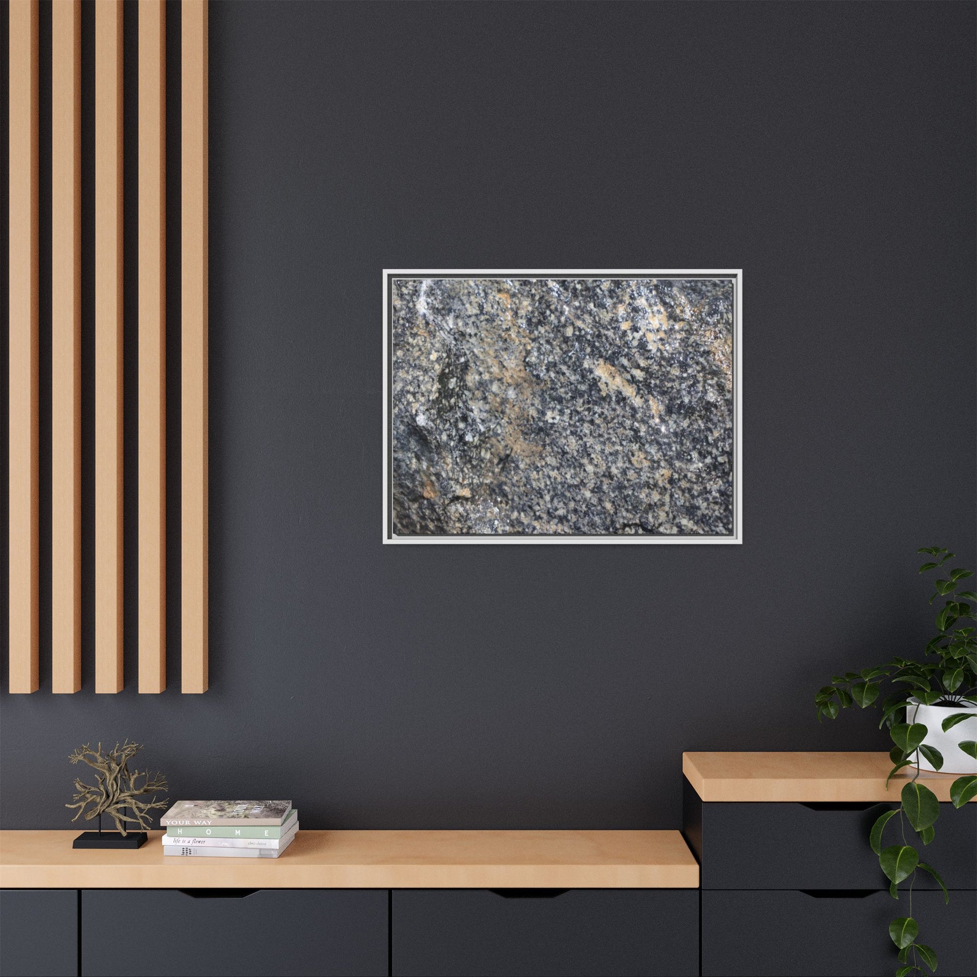 Crystalline Echoes - Unique Stretched Canvas Wall Art - Art By Earth