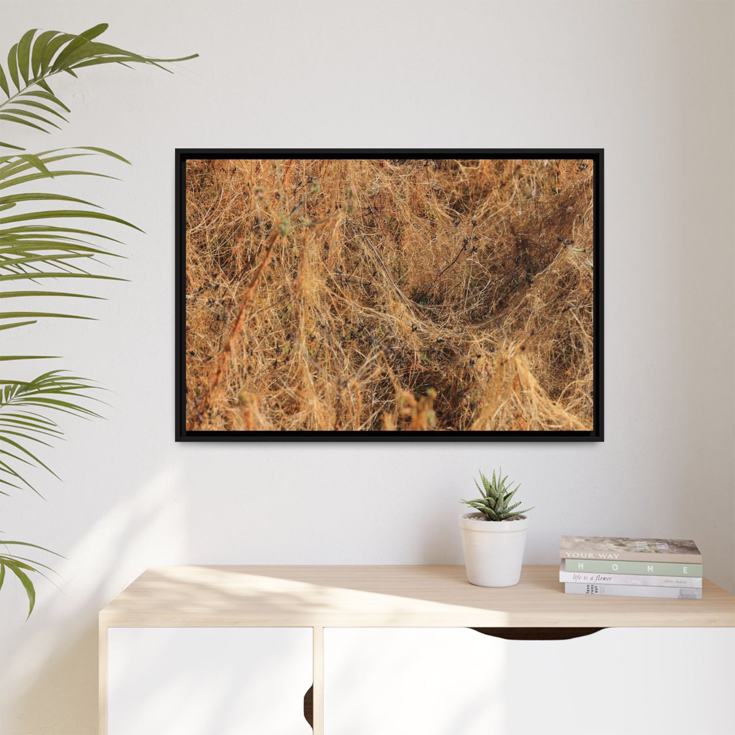 Dried Vegetation Study - Unique Stretched Canvas Wall Art - Art By Earth