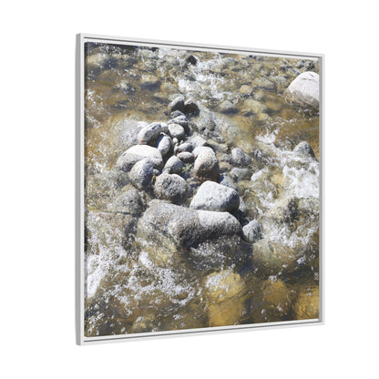 Mountain Stream Flow - Unique Stretched Canvas Wall Art - Art By Earth