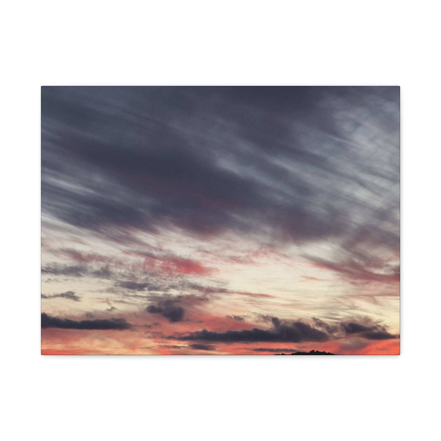 Sunset Over Mountains - Unique Frameless Canvas Wall Art - Art By Earth