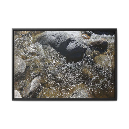 Water's Dance Over Stone - Unique Stretched Canvas Wall Art - Art By Earth