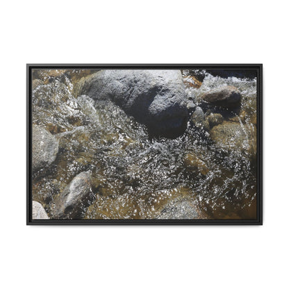 Water's Dance Over Stone - Unique Stretched Canvas Wall Art - Art By Earth