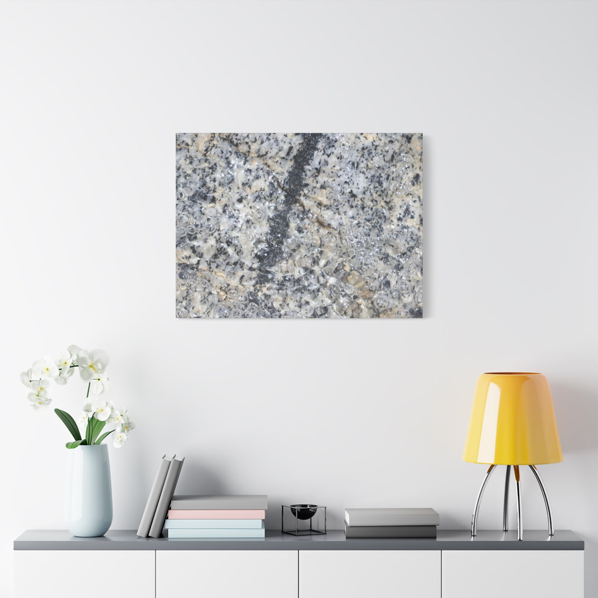 Crystalline Bubbles - Unique Frameless Canvas Wall Art - Art By Earth