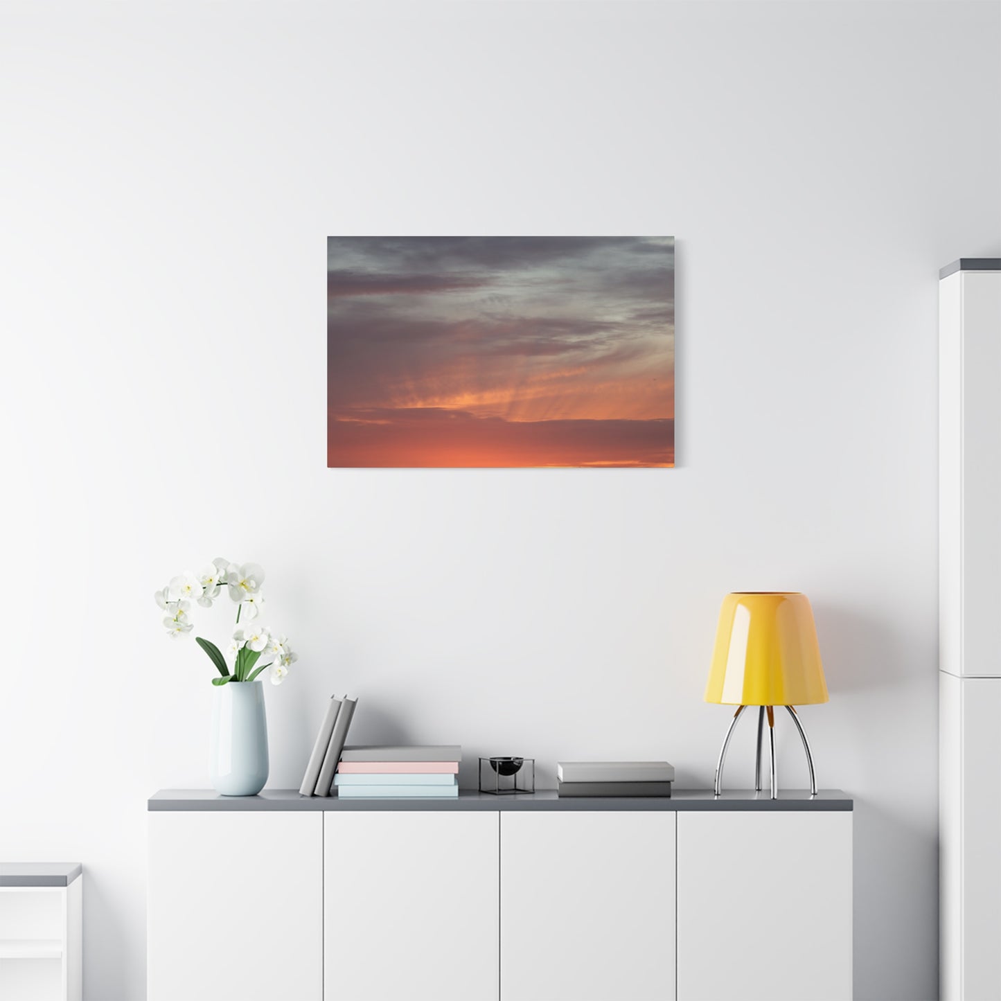 Horizon's Ember - Unique Frameless Canvas Wall Art - Art By Earth