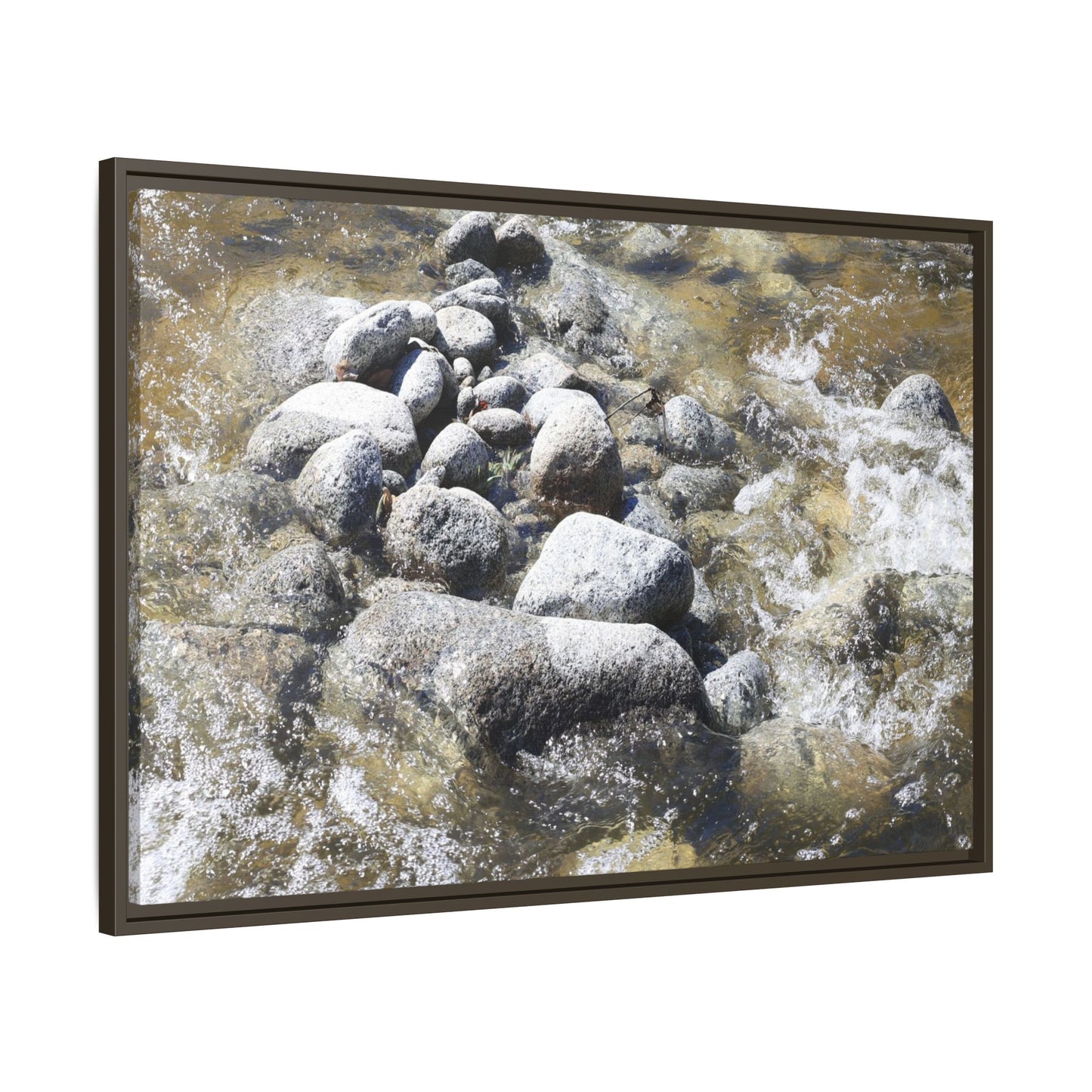 Mountain Stream Flow - Unique Stretched Canvas Wall Art - Art By Earth