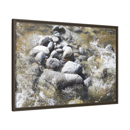 Mountain Stream Flow - Unique Stretched Canvas Wall Art - Art By Earth