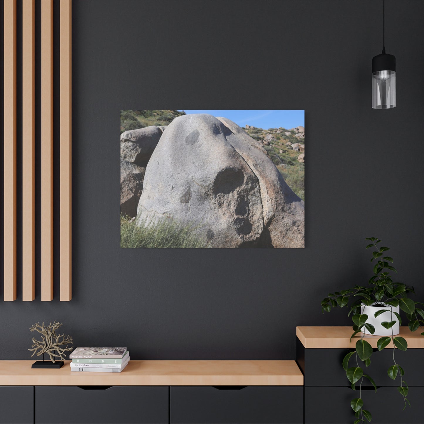Skull Rock - Unique Frameless Canvas Wall Art - Art By Earth