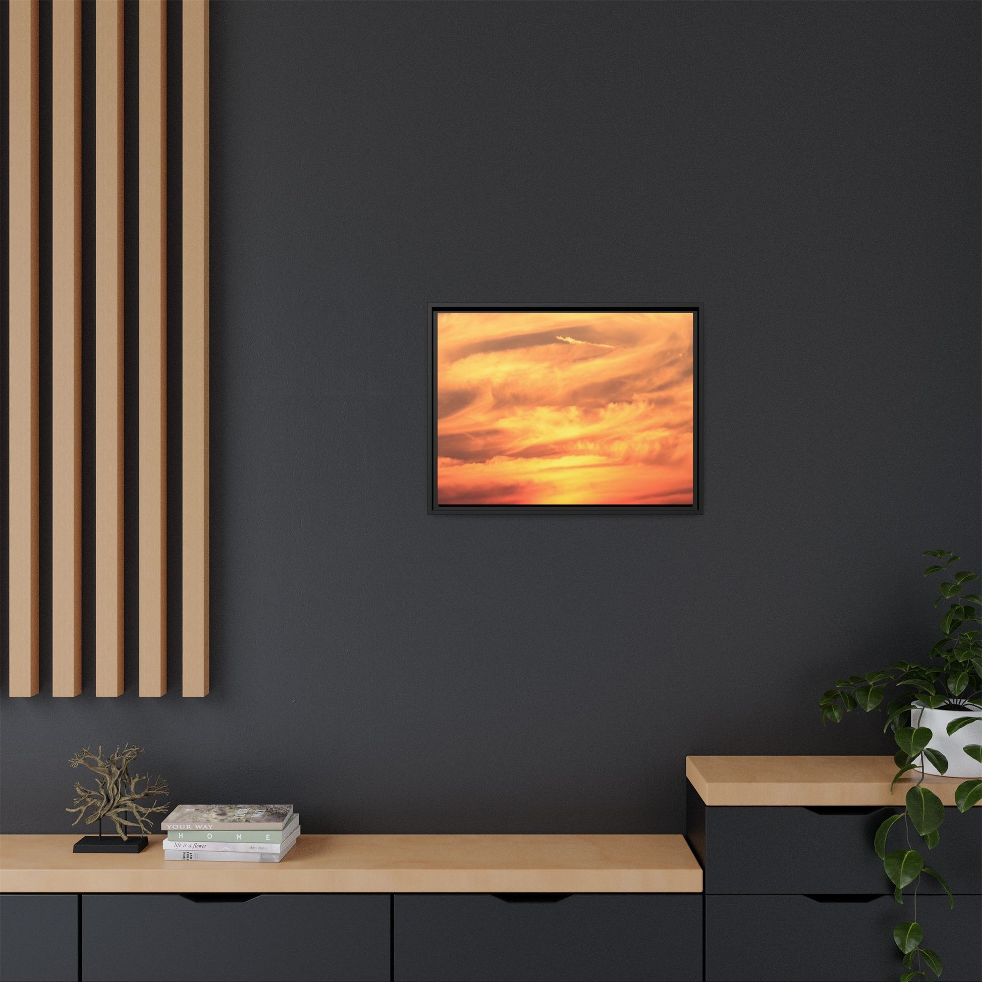 Burning Skies - Unique Stretched Canvas Wall Art - Art By Earth