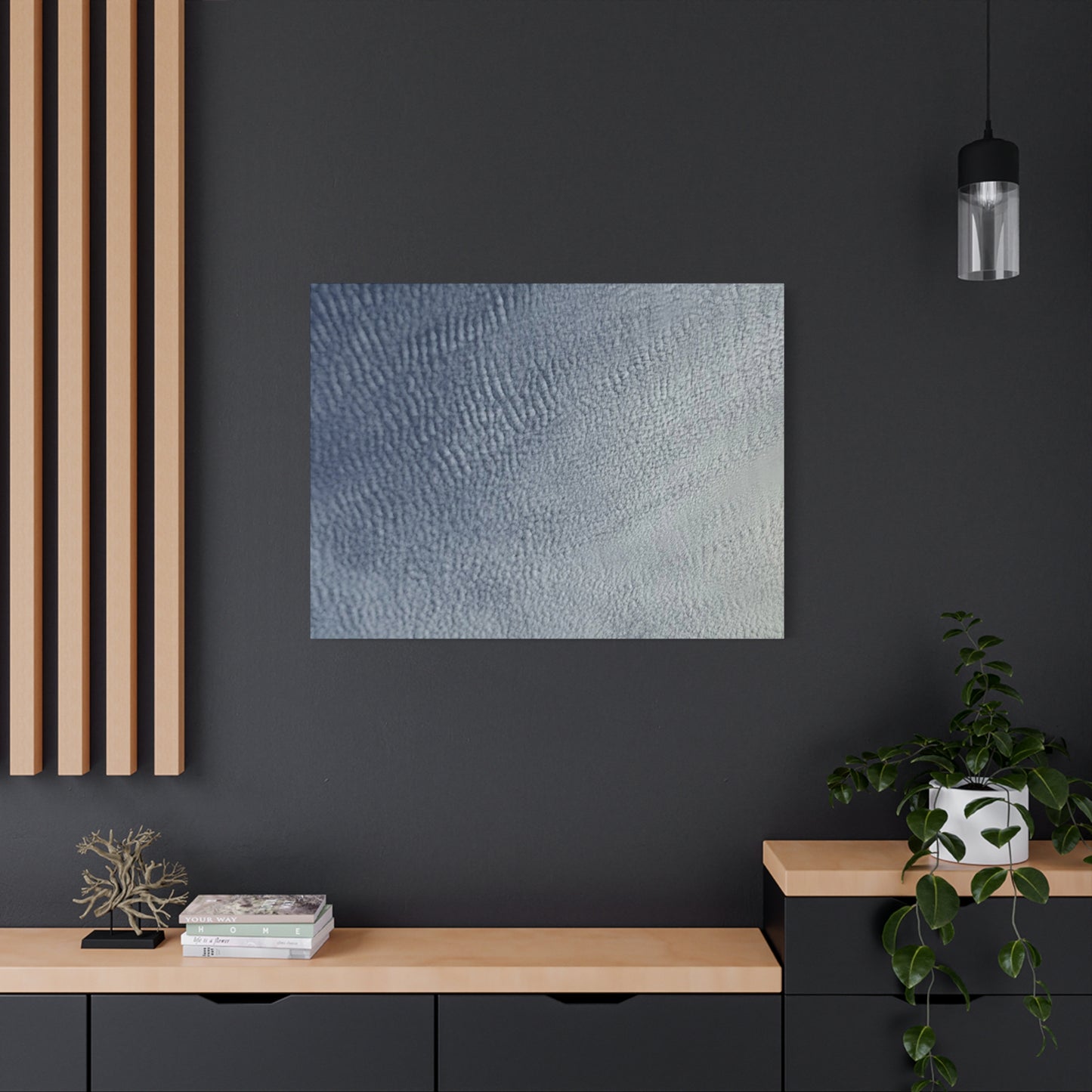 Undulating Whispers of Cerulean - Unique Frameless Canvas Wall Art - Art By Earth
