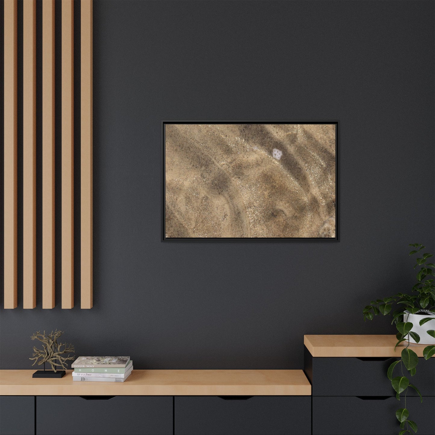 Underwater Sand Exploration - Unique Stretched Canvas Wall Art - Art By Earth