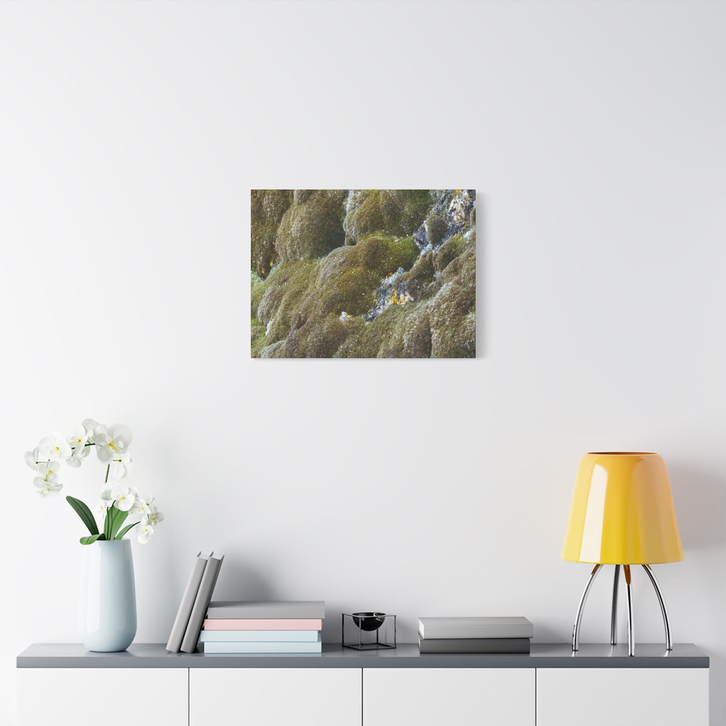 Verdant Stone Symphony - Unique Frameless Canvas Wall Art