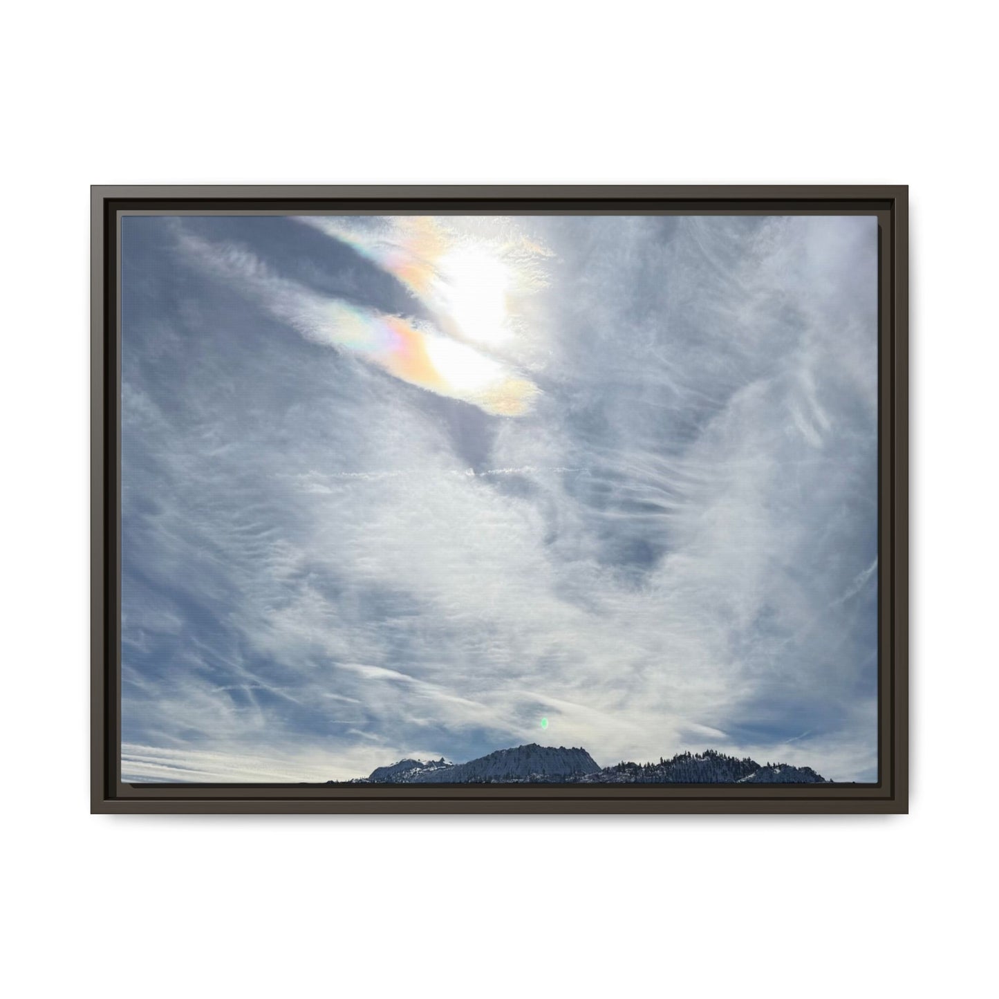 Whispers of Winter's Embrace - Unique Stretched Canvas Wall Art