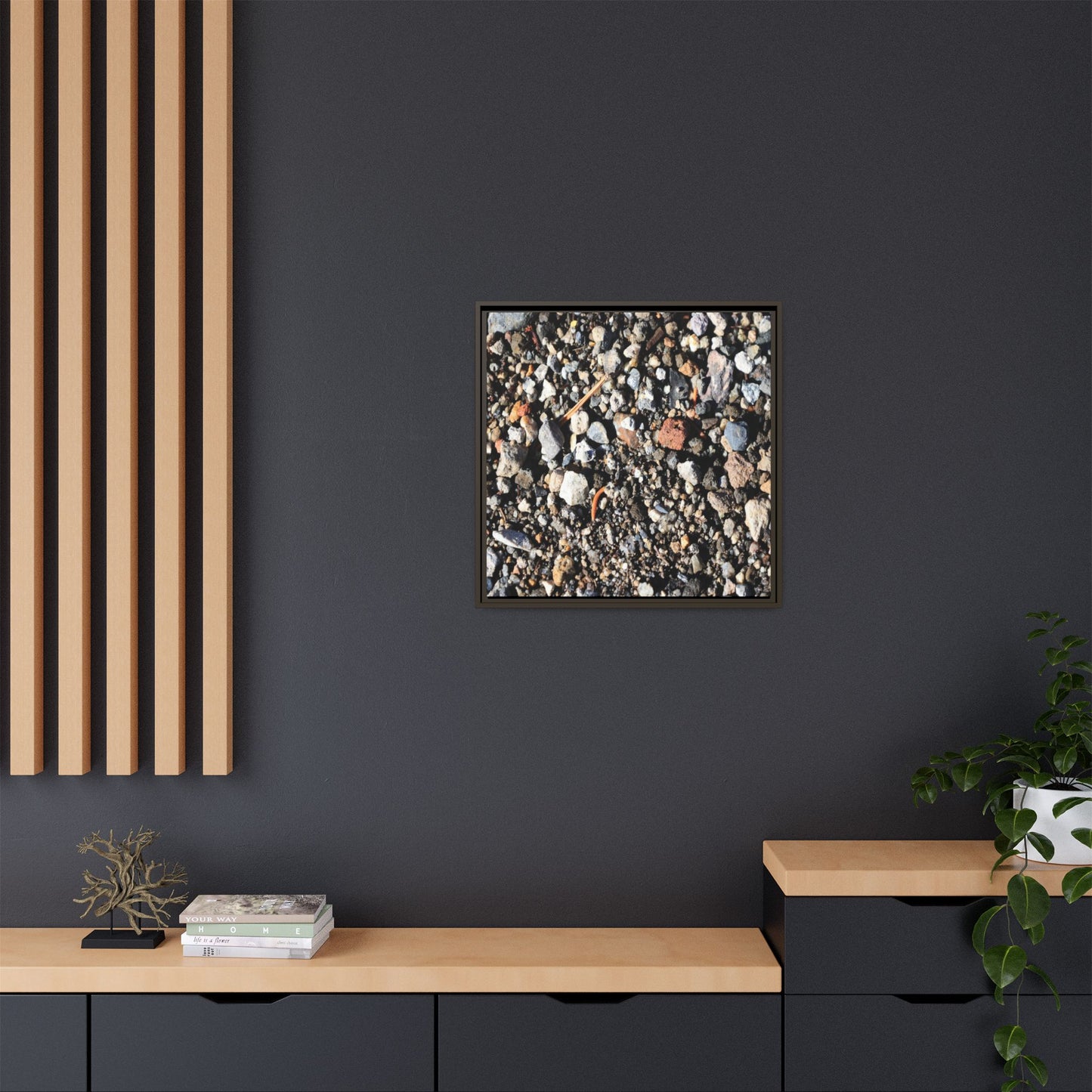 Stones and Soil - Unique Stretched Canvas Wall Art