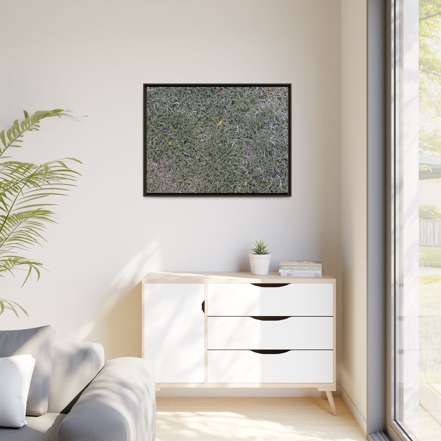 Grassy Texture - Unique Stretched Canvas Wall Art - Art By Earth