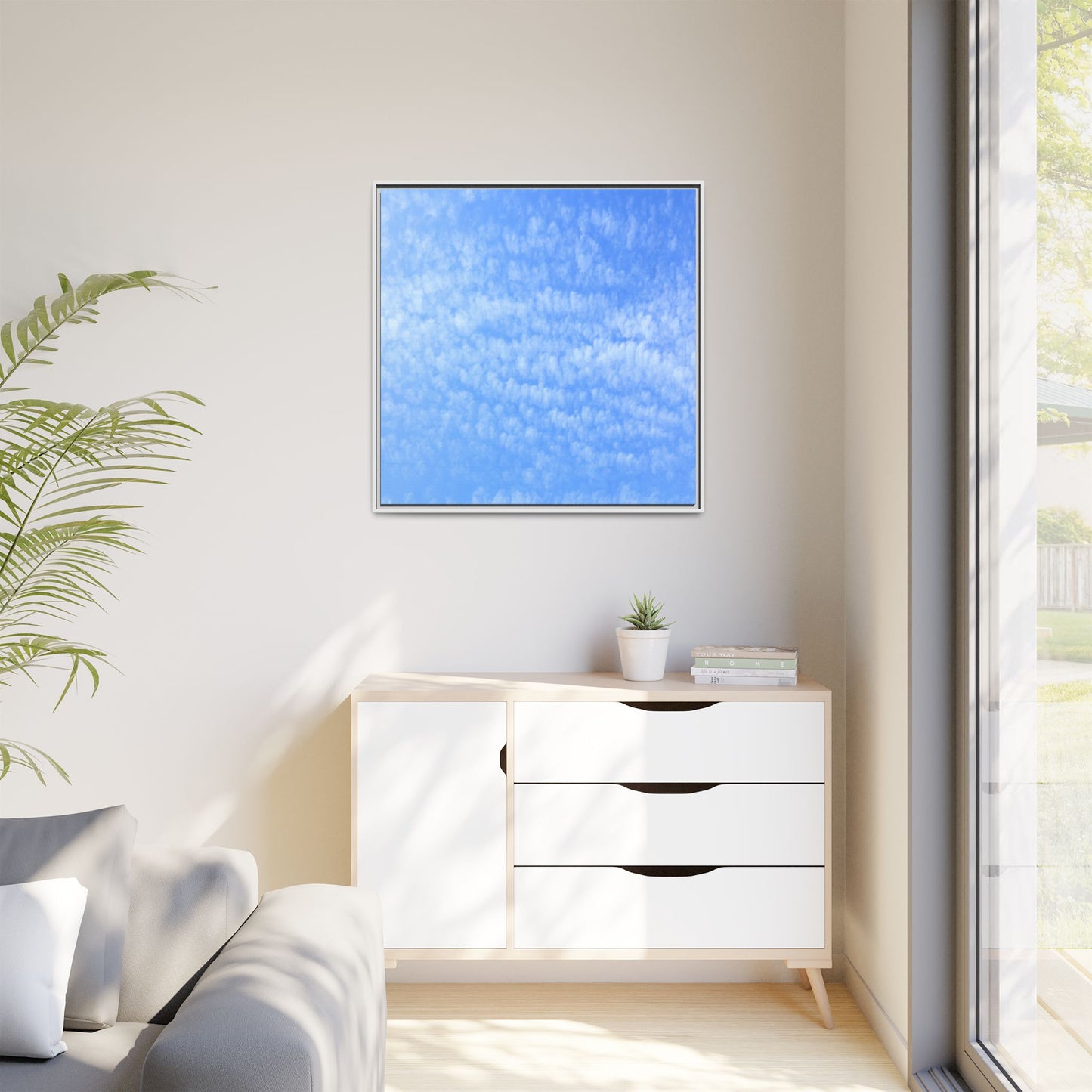 Wispy Blue Dreams - Unique Stretched Canvas Wall Art - Art By Earth