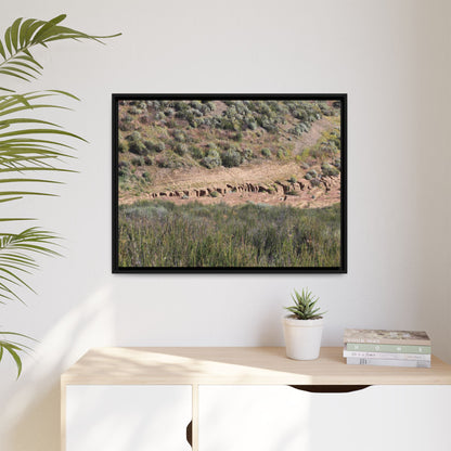 Ancient Dwellings in the Valley - Unique Stretched Canvas Wall Art - Art By Earth