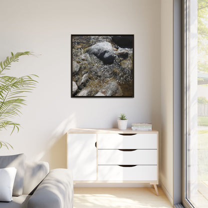 Water's Dance Over Stone - Unique Stretched Canvas Wall Art - Art By Earth