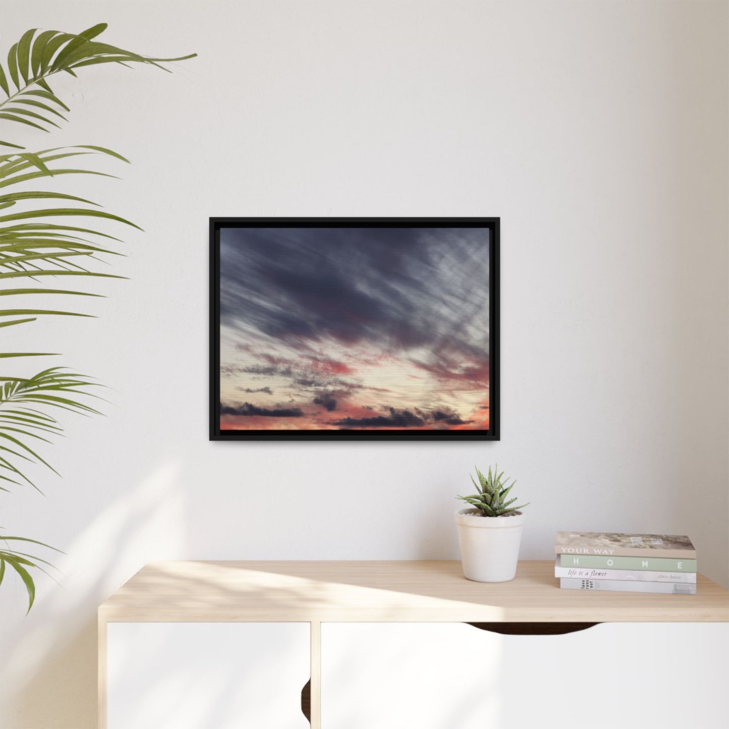 Fiery Sky at Dusk - Unique Stretched Canvas Wall Art - Art By Earth