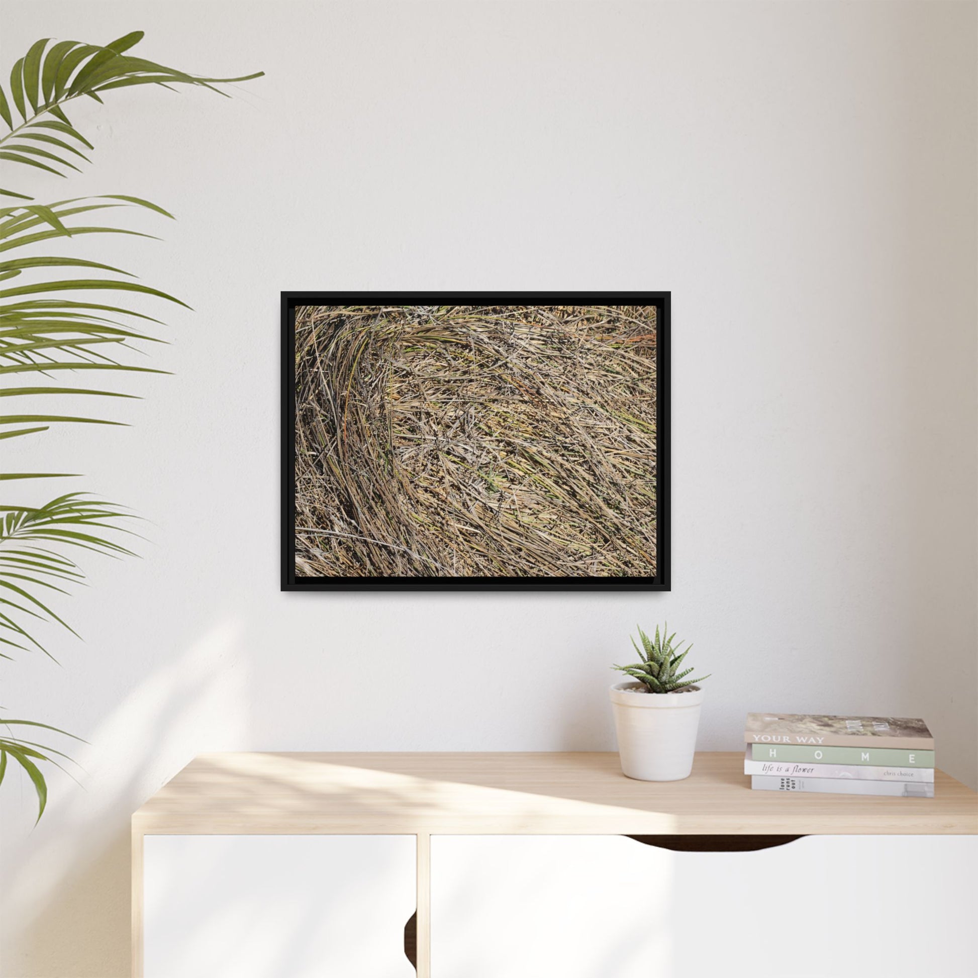 Tangled Grass Symphony - Unique Stretched Canvas Wall Art - Art By Earth