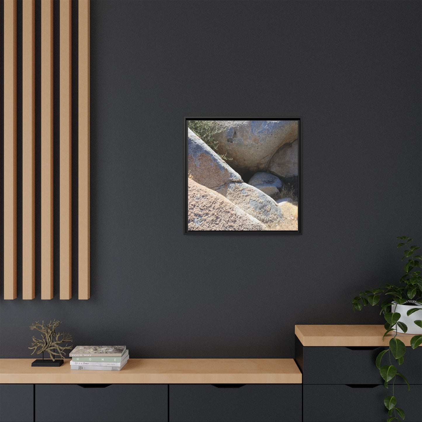 Boulder Shelter - Unique Stretched Canvas Wall Art