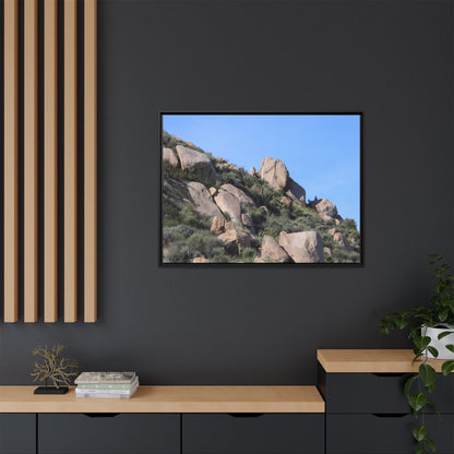 Ancient Boulders in Arid Landscape - Unique Stretched Canvas Wall Art - Art By Earth