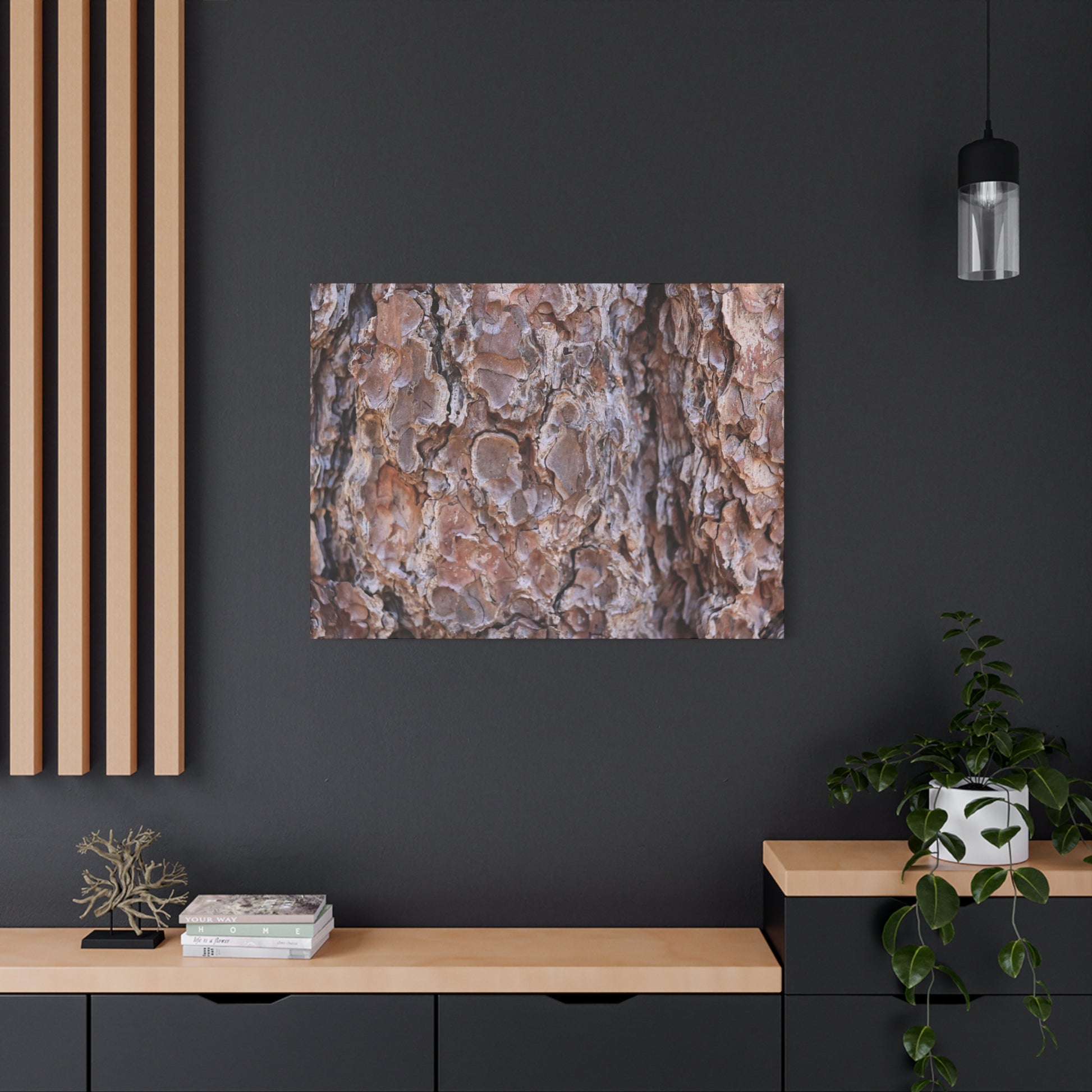 Rugged Bark Landscape - Unique Frameless Canvas Wall Art - Art By Earth