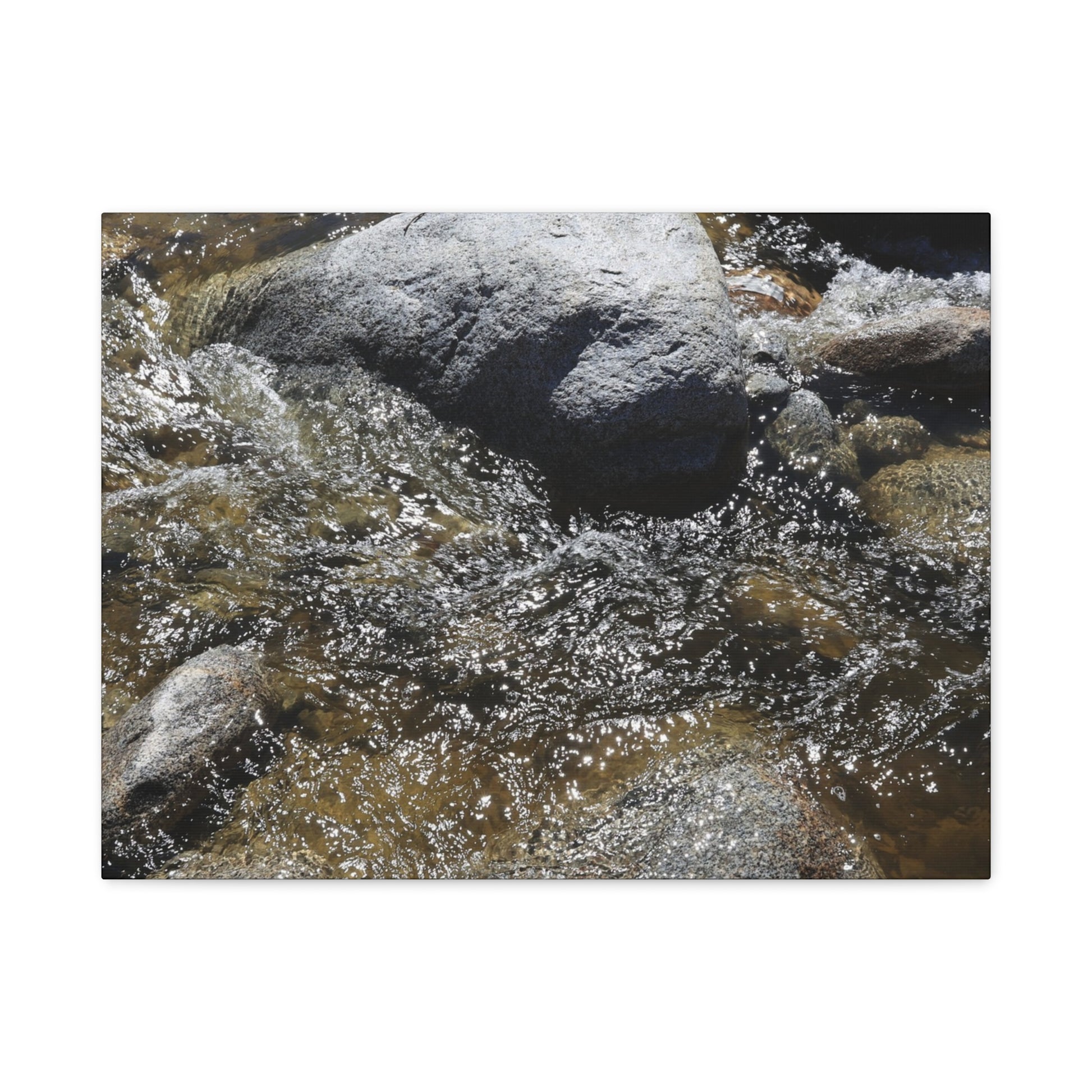 Rocky Stream - Unique Frameless Canvas Wall Art - Art By Earth