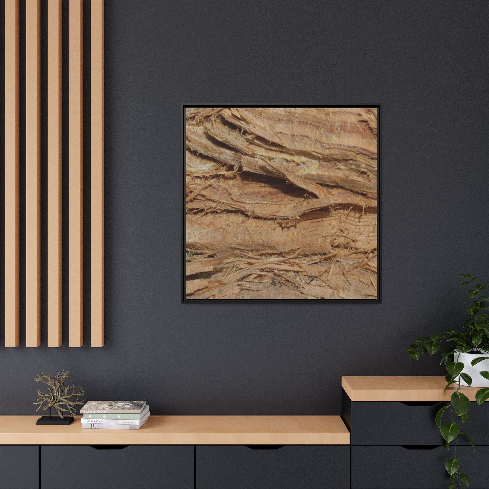Splintered Bark - Unique Stretched Canvas Wall Art - Art By Earth