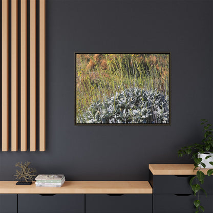 Arid Landscape with Yellow Flowers - Unique Stretched Canvas Wall Art - Art By Earth
