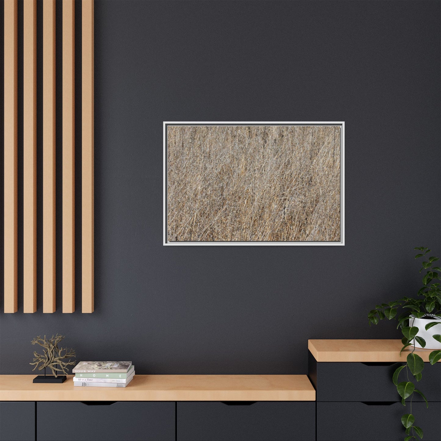 Dry Straw Symphony - Unique Stretched Canvas Wall Art - Art By Earth