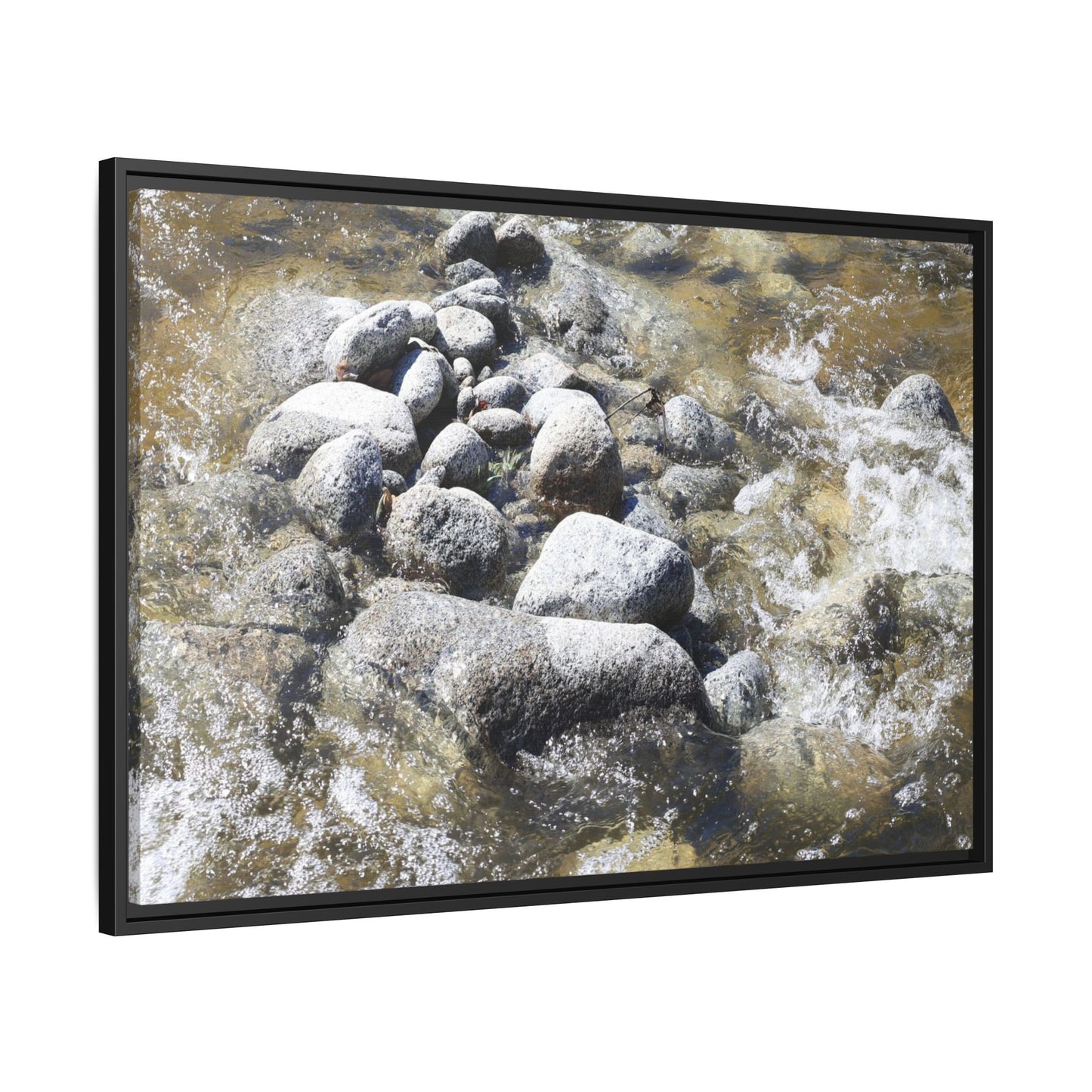 Mountain Stream Flow - Unique Stretched Canvas Wall Art - Art By Earth