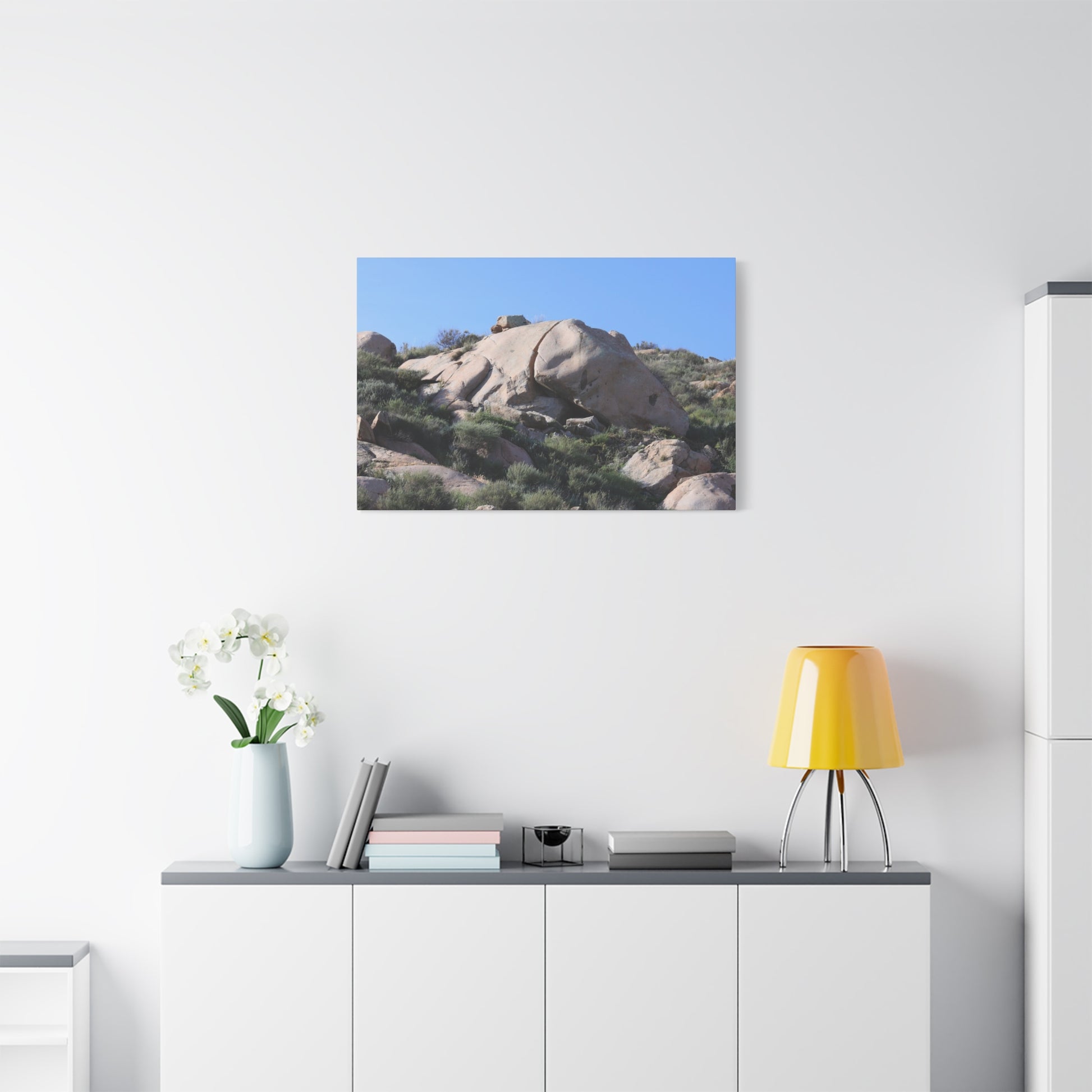 Ancient Rocks in Desert Landscape - Unique Frameless Canvas Wall Art - Art By Earth