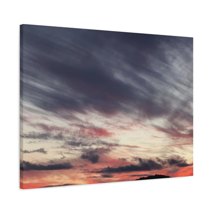 Sunset Over Mountains - Unique Frameless Canvas Wall Art - Art By Earth