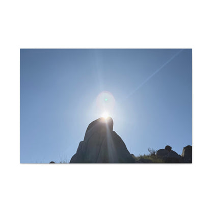 Sunburst Over Stone - Unique Frameless Canvas Wall Art - Art By Earth