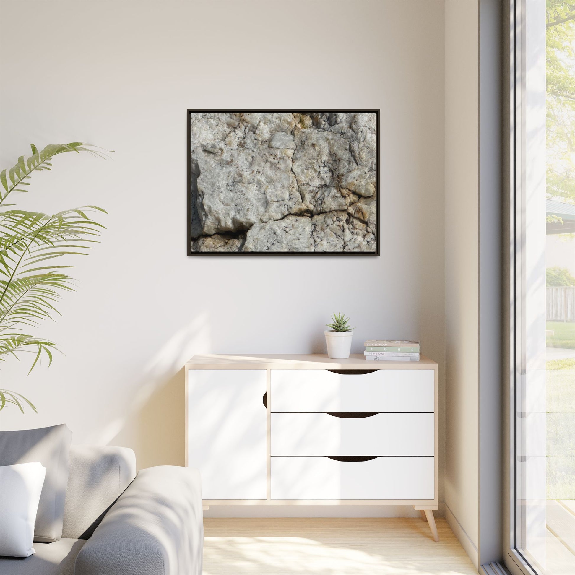 Weathered Limestone Formation - Unique Stretched Canvas Wall Art - Art By Earth