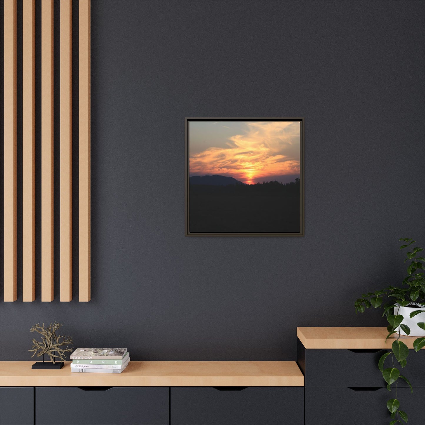 Gilded Horizon - Unique Stretched Canvas Wall Art - Art By Earth