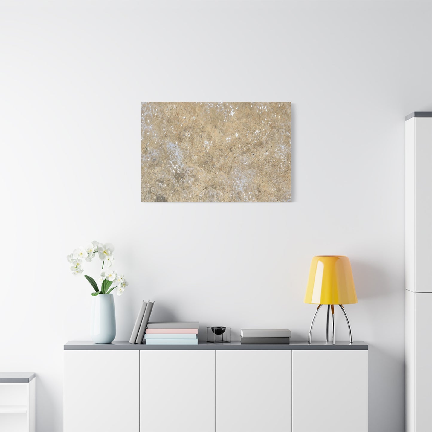 Bubbles in Sand - Unique Frameless Canvas Wall Art - Art By Earth